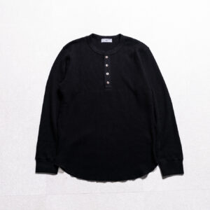4B HENRYNECK WAFFLE LS - BLACK