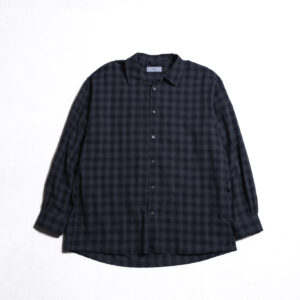 OMBRE CHECK SIDE HIDE POCKET SHIRTS LS - BROWN